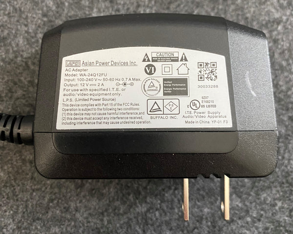 Replacement power adapter 12V 2A